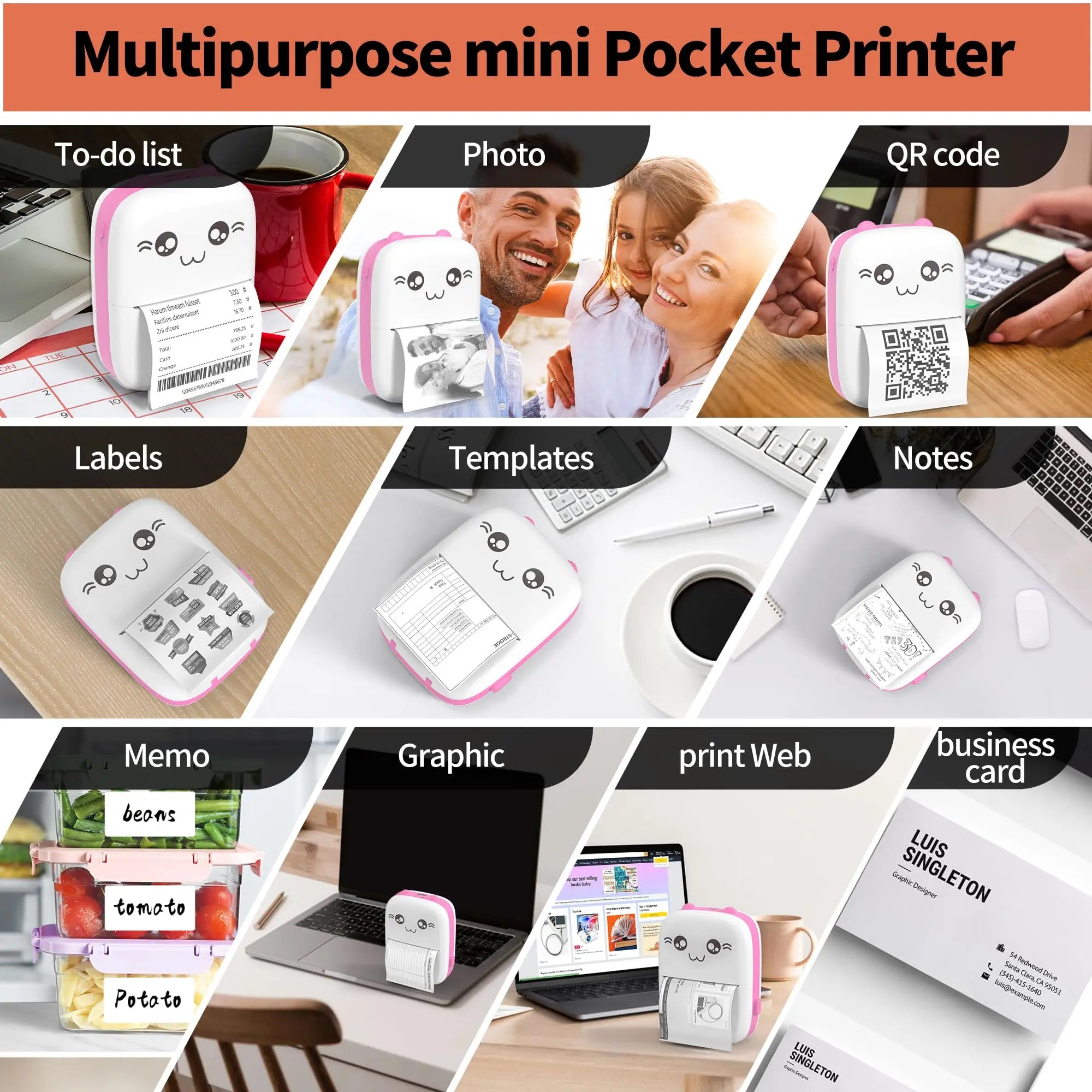 Imprimante Photo Pocket Pro™ – HD Bluetooth iOS & Android