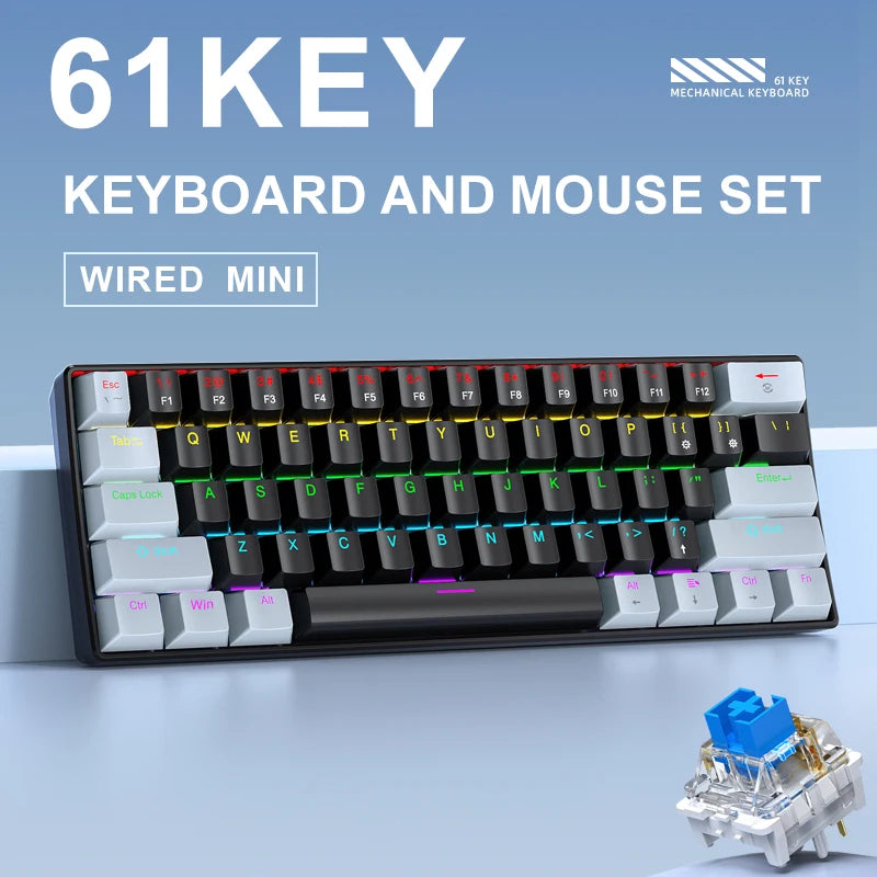 Clavier Mécanique Gaming Pro™ K61 — 61 Touches Hot-Swap, RGB Phantom, Switch Red/Blue