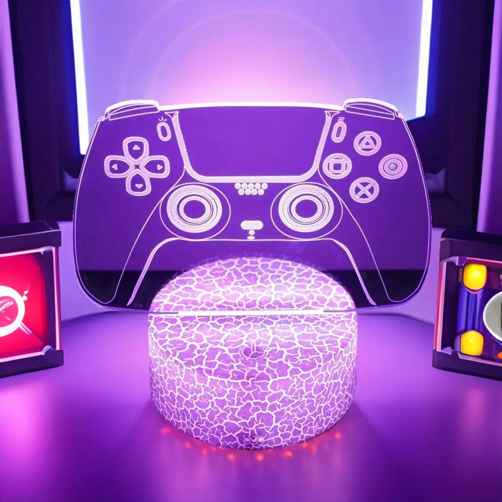 Lampe 3D LED Gaming Pro™ — Veilleuse RGB Personnalisée pour Setup Gamer