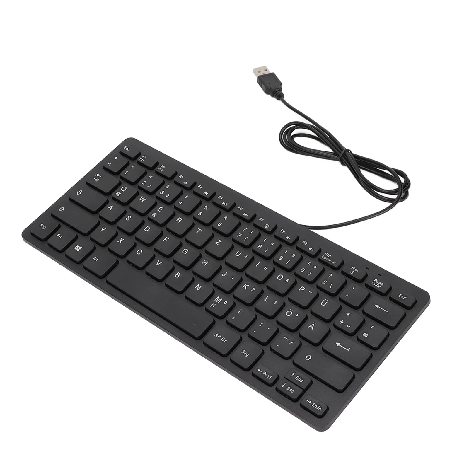 Clavier Ultra-Fin 78 Touches Pro™ — Silencieux, USB Filaire, Disposition FR/RU/DE