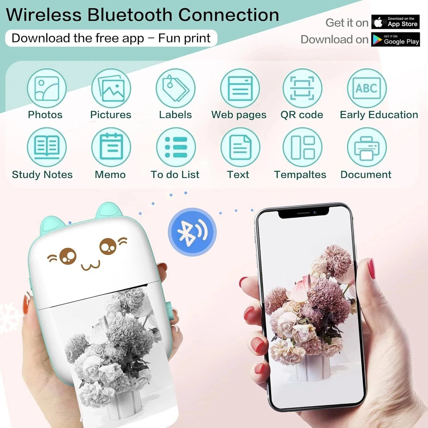 Imprimante Photo Pocket Pro™ – HD Bluetooth iOS & Android
