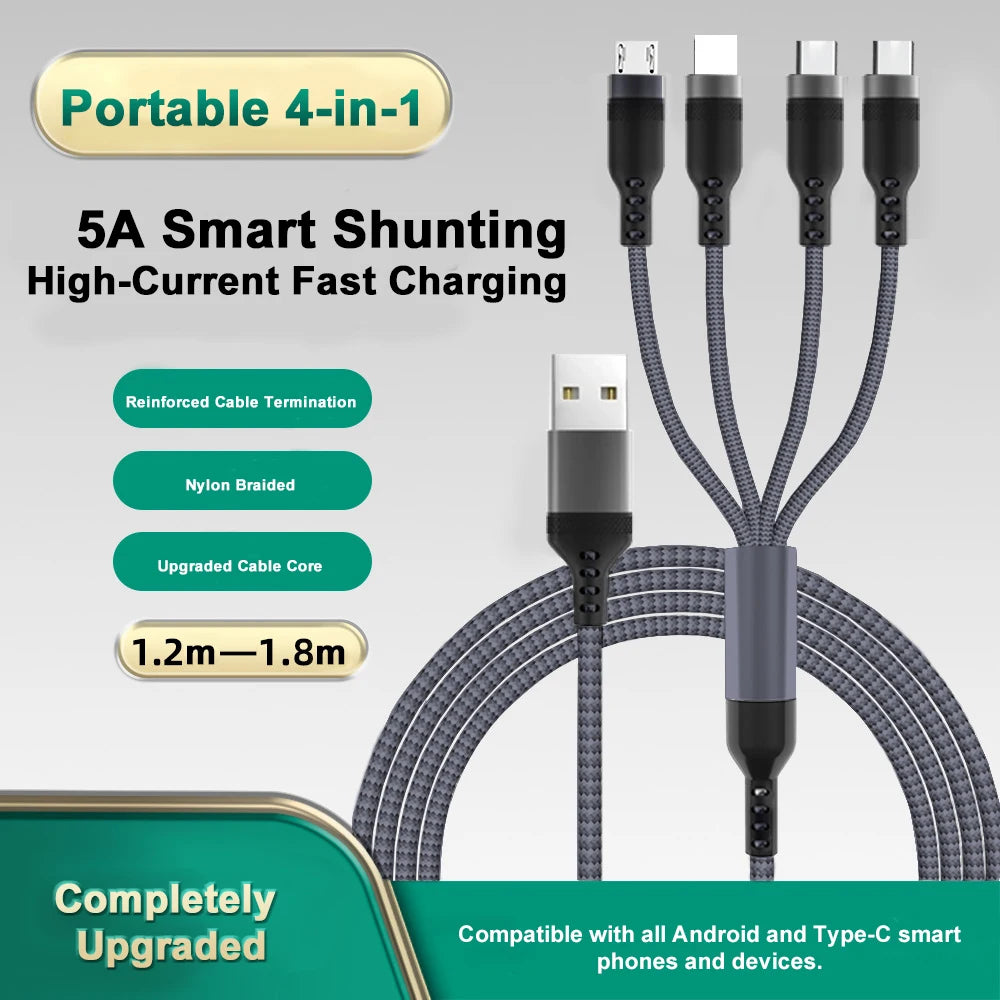 UltraCharge Pro™ - Lot de 3 Câbles USB-C | Charge Rapide 60W | Tressé