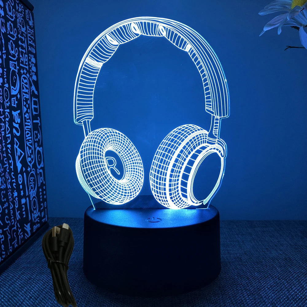 Lampe 3D LED Gaming Pro™ — Veilleuse RGB Personnalisée pour Setup Gamer
