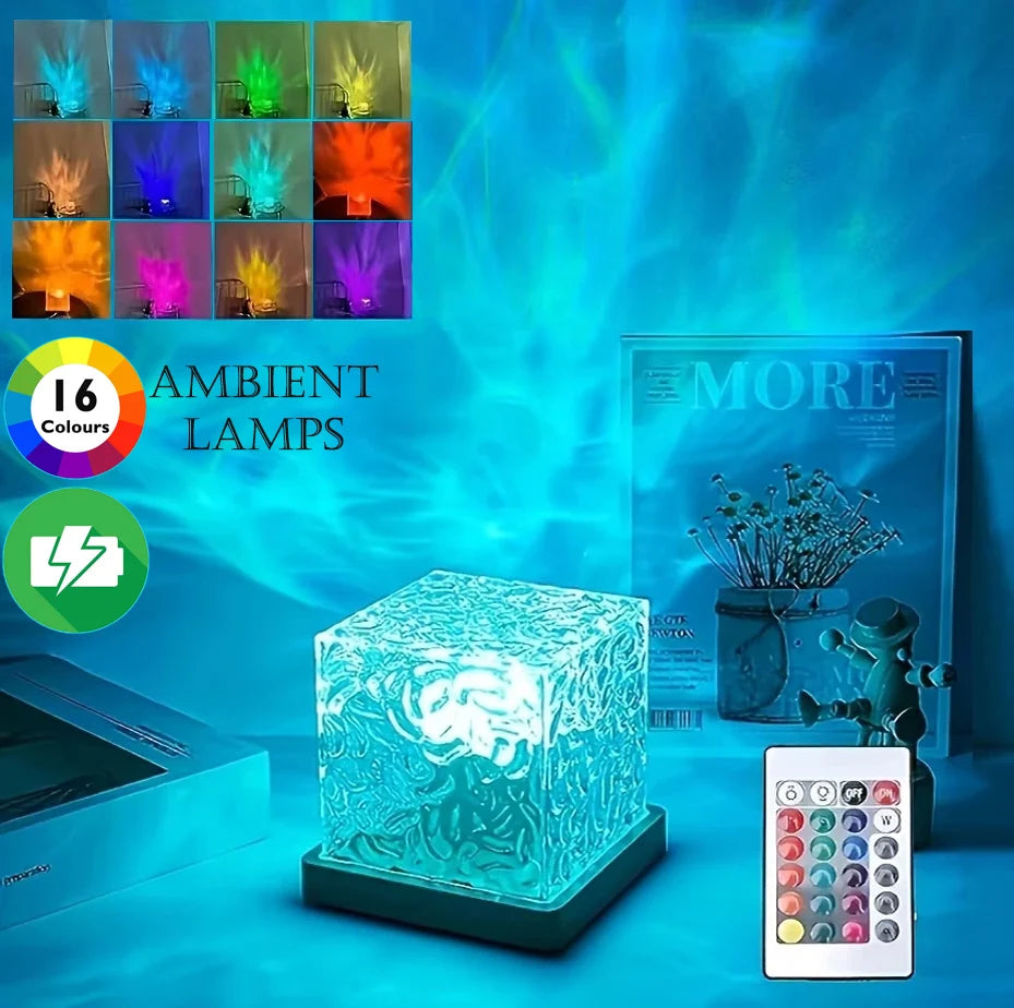 Lampe Vague Océan RGB Pro™ — Projecteur Aurora 16 Couleurs avec Télécommande