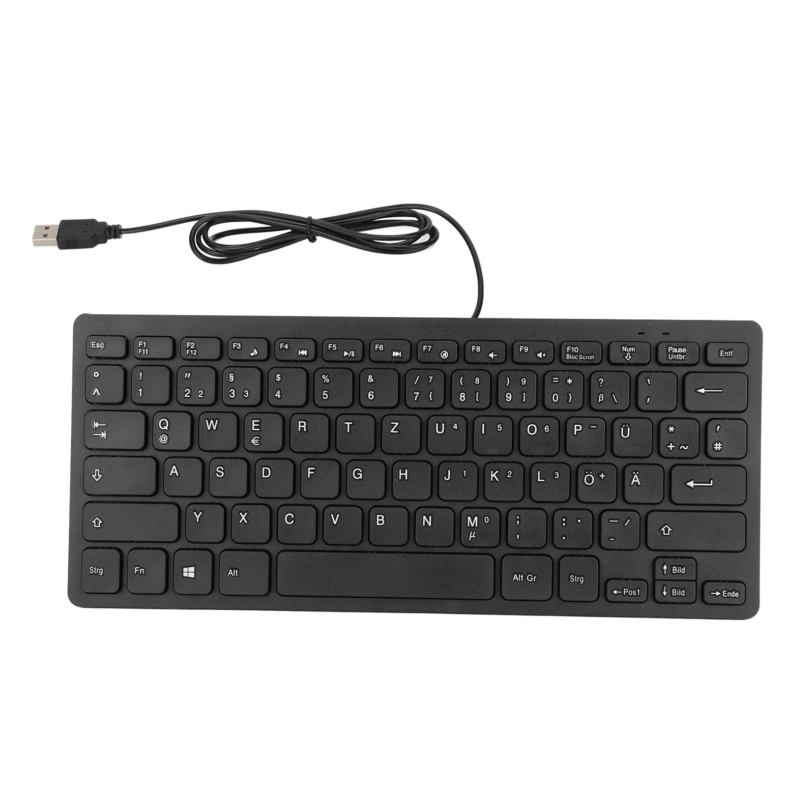 Clavier Ultra-Fin 78 Touches Pro™ — Silencieux, USB Filaire, Disposition FR/RU/DE
