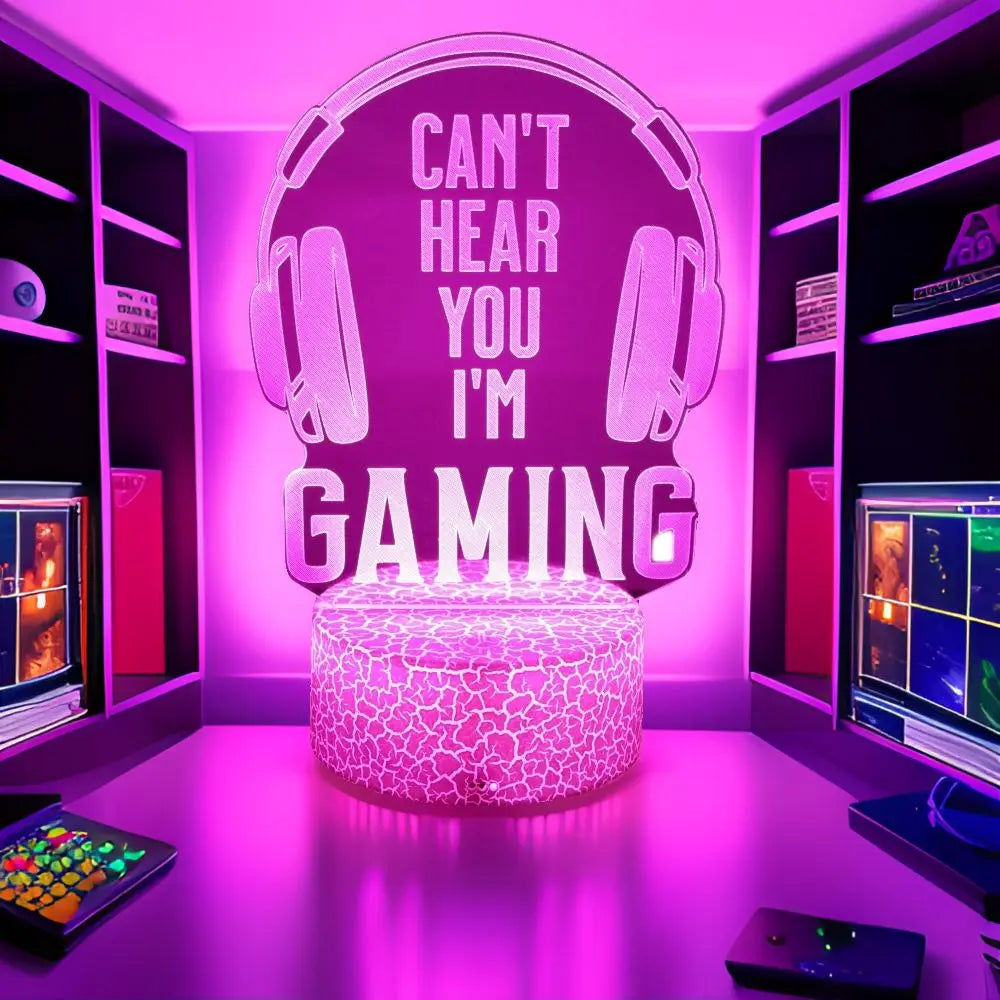 Lampe 3D LED Gaming Pro™ — Veilleuse RGB Personnalisée pour Setup Gamer