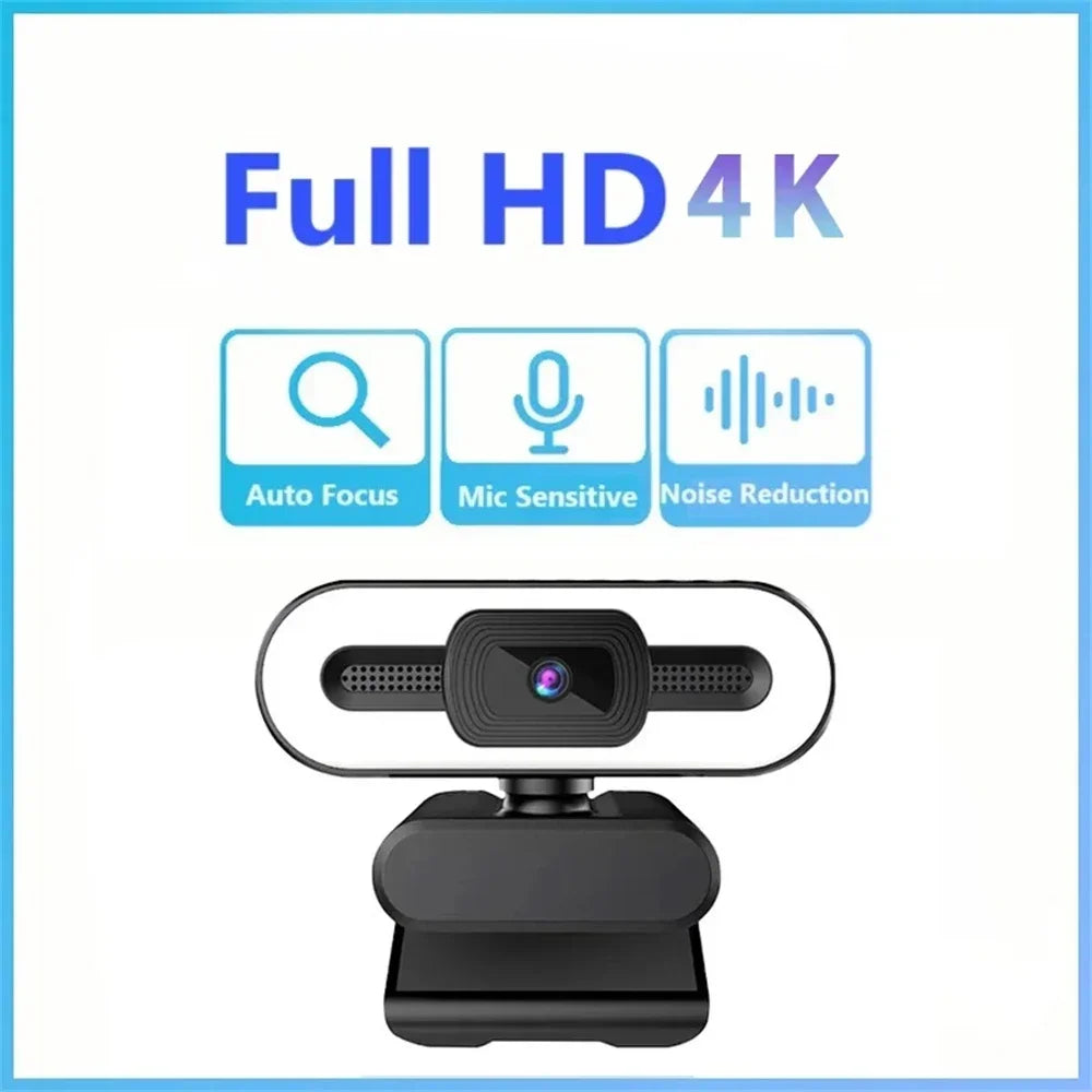 Webcam Pro™ Autofocus 4K/2K/1080P — Micro Intégré, Plug & Play