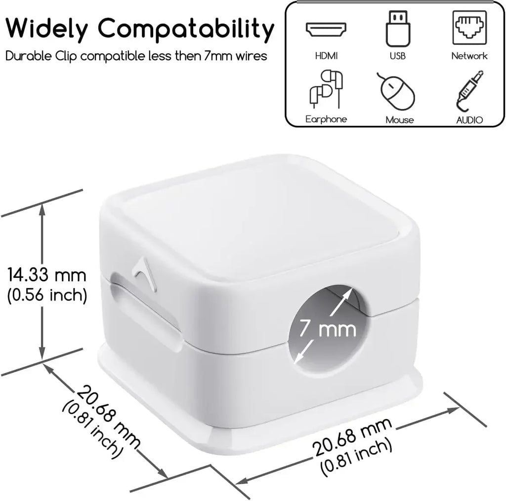 Clips Magnétiques Gestion de Câbles Pro™ — Organisateur Bureau, Lot de 1 à 6