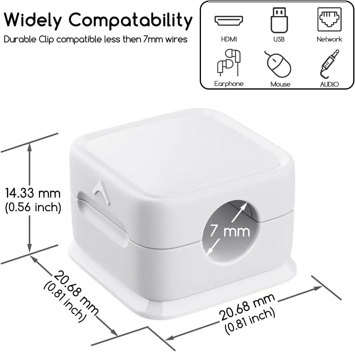 Clips Magnétiques Gestion de Câbles Pro™ — Organisateur Bureau, Lot de 1 à 6