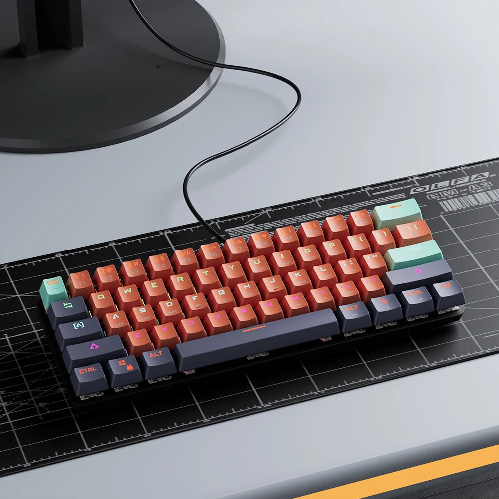 Clavier Mécanique Gaming Pro™ 61 Touches — Hot-Swap, Switch Red, RGB Compact