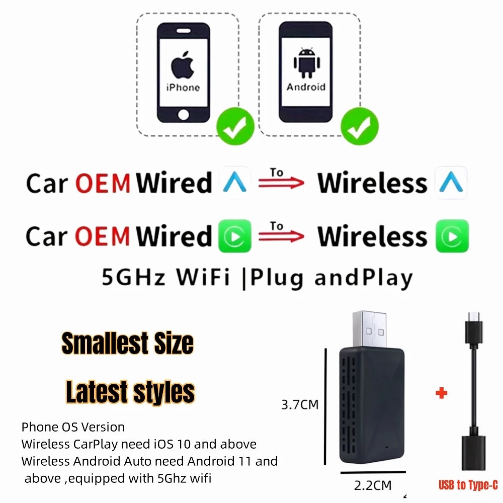 Adaptateur CarPlay Pro™ – Sans fil Bluetooth/WiFi