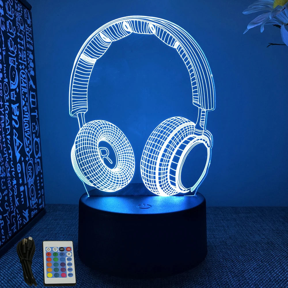 Lampe 3D LED Gaming Pro™ — Veilleuse RGB Personnalisée pour Setup Gamer
