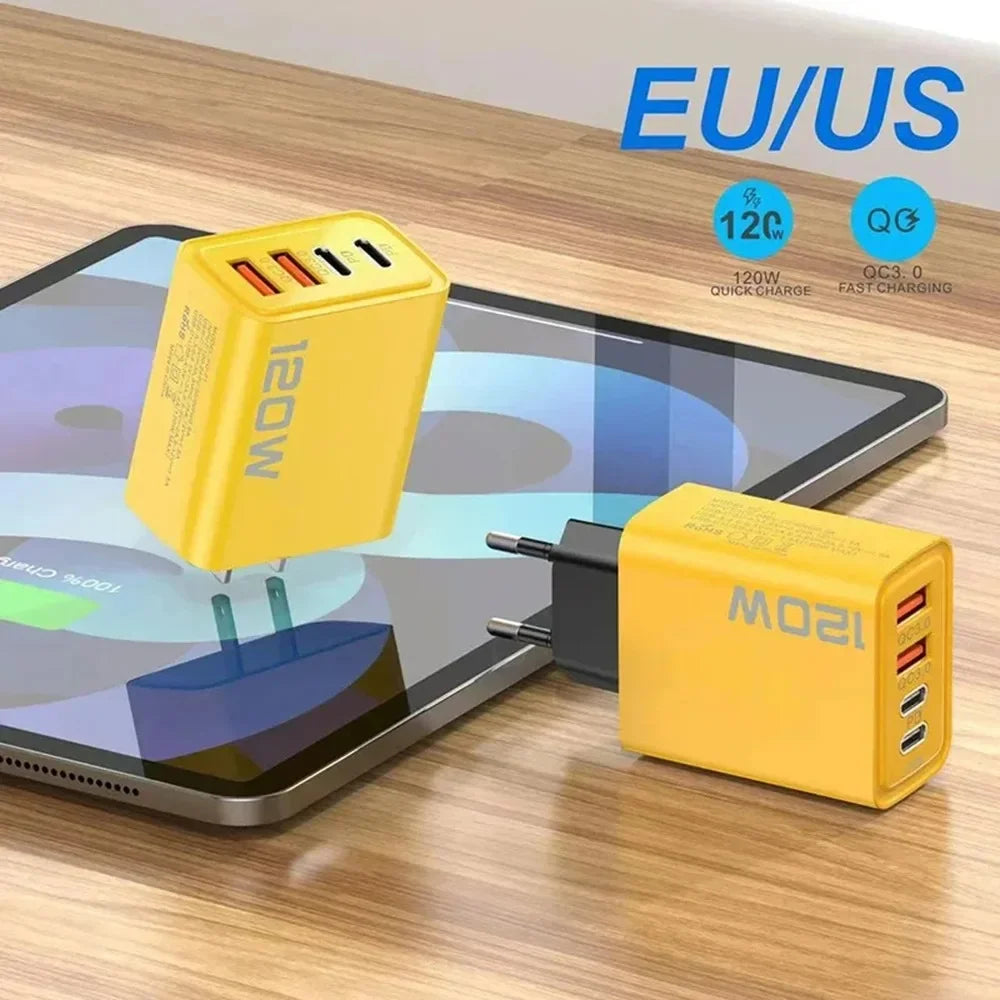 Chargeur Mural Pro™ – 120W Multi-ports USB-C Charge Ultra-Rapide