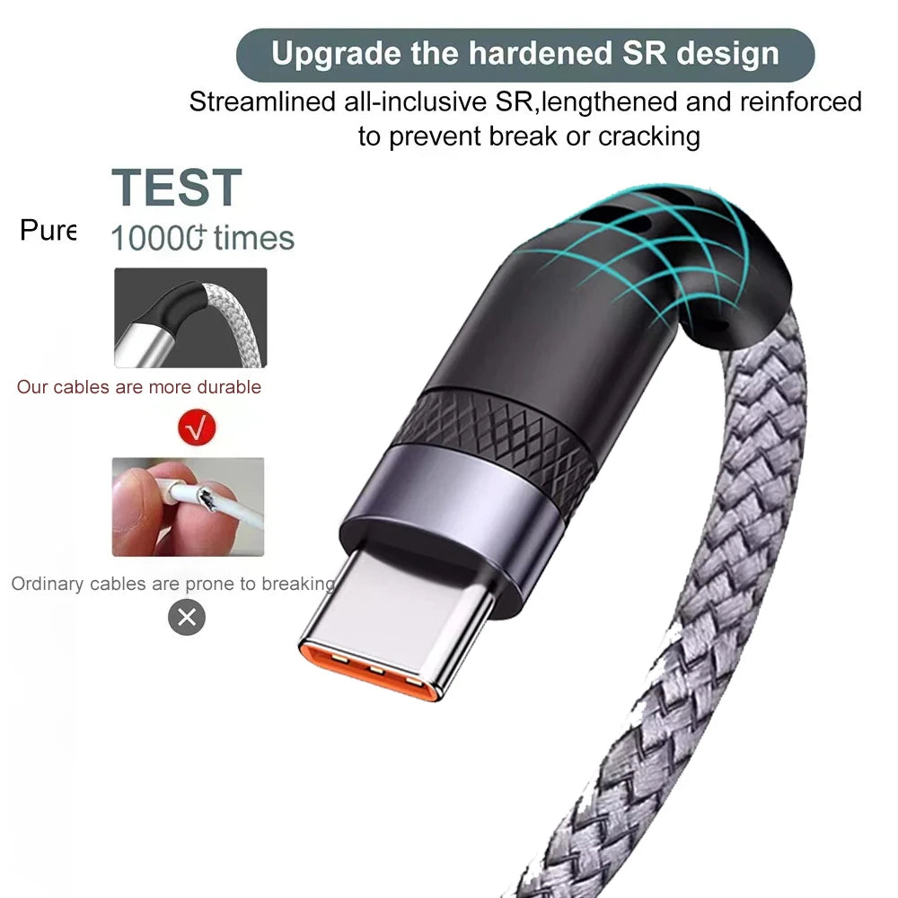 UltraCharge Pro™ - Lot de 3 Câbles USB-C | Charge Rapide 60W | Tressé