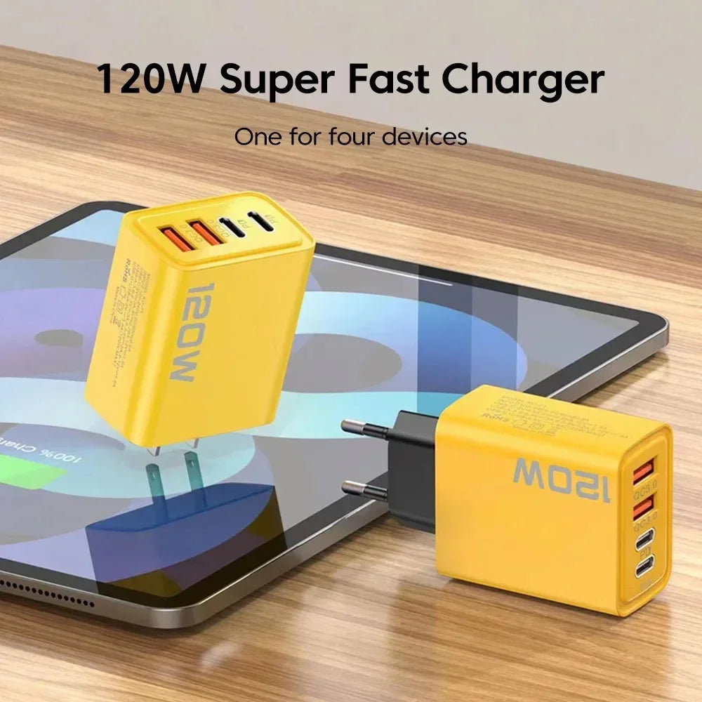Chargeur Mural Pro™ – 120W Multi-ports USB-C Charge Ultra-Rapide