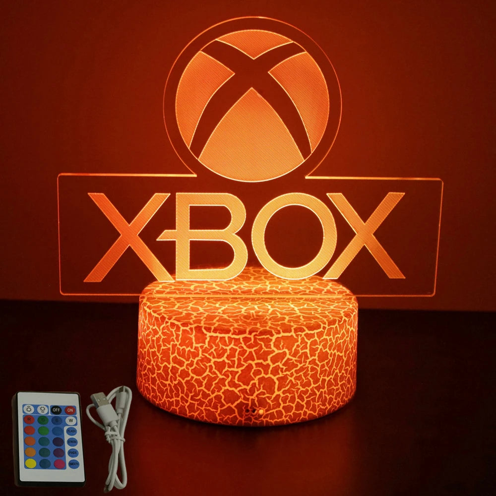 Lampe 3D LED Gaming Pro™ — Veilleuse RGB Personnalisée pour Setup Gamer