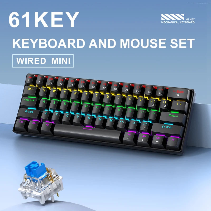 Clavier Mécanique Gaming Pro™ K61 — 61 Touches Hot-Swap, RGB Phantom, Switch Red/Blue