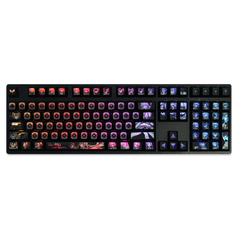 Rem Anime Keycaps Pro™ — Rétroéclairés, Compatible MX / Logitech / Razer / Corsair