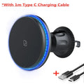 Chargeur Voiture Magnétique Pro™ — Sans Fil 15W MagSafe, Support Grille RGB/LED