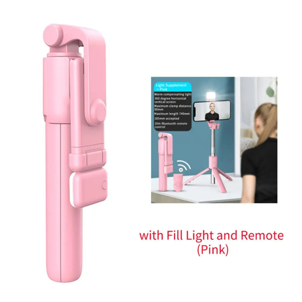 Perche Selfie Pro™ – Bluetooth-Stativ mit Fernbedienung & Licht