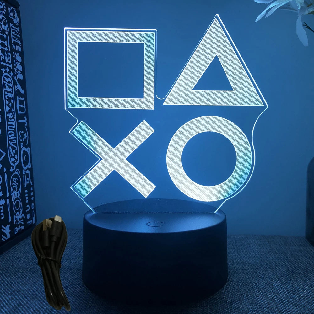 Lampe 3D LED Gaming Pro™ — Veilleuse RGB Personnalisée pour Setup Gamer