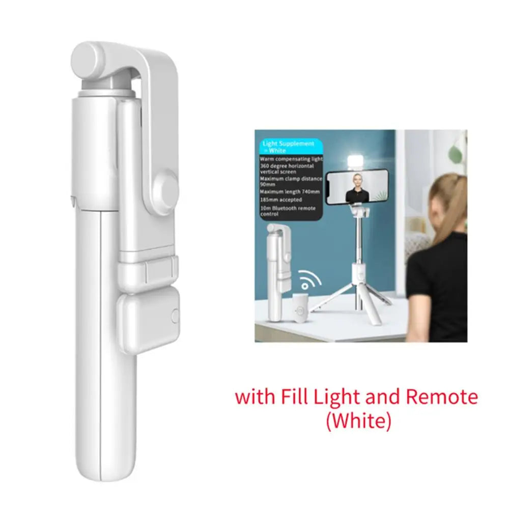 Perche Selfie Pro™ – Bluetooth-Stativ mit Fernbedienung & Licht