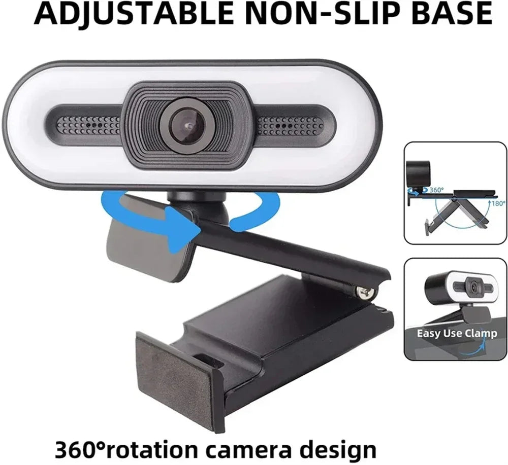 Webcam Pro™ Autofocus 4K/2K/1080P — Micro Intégré, Plug & Play