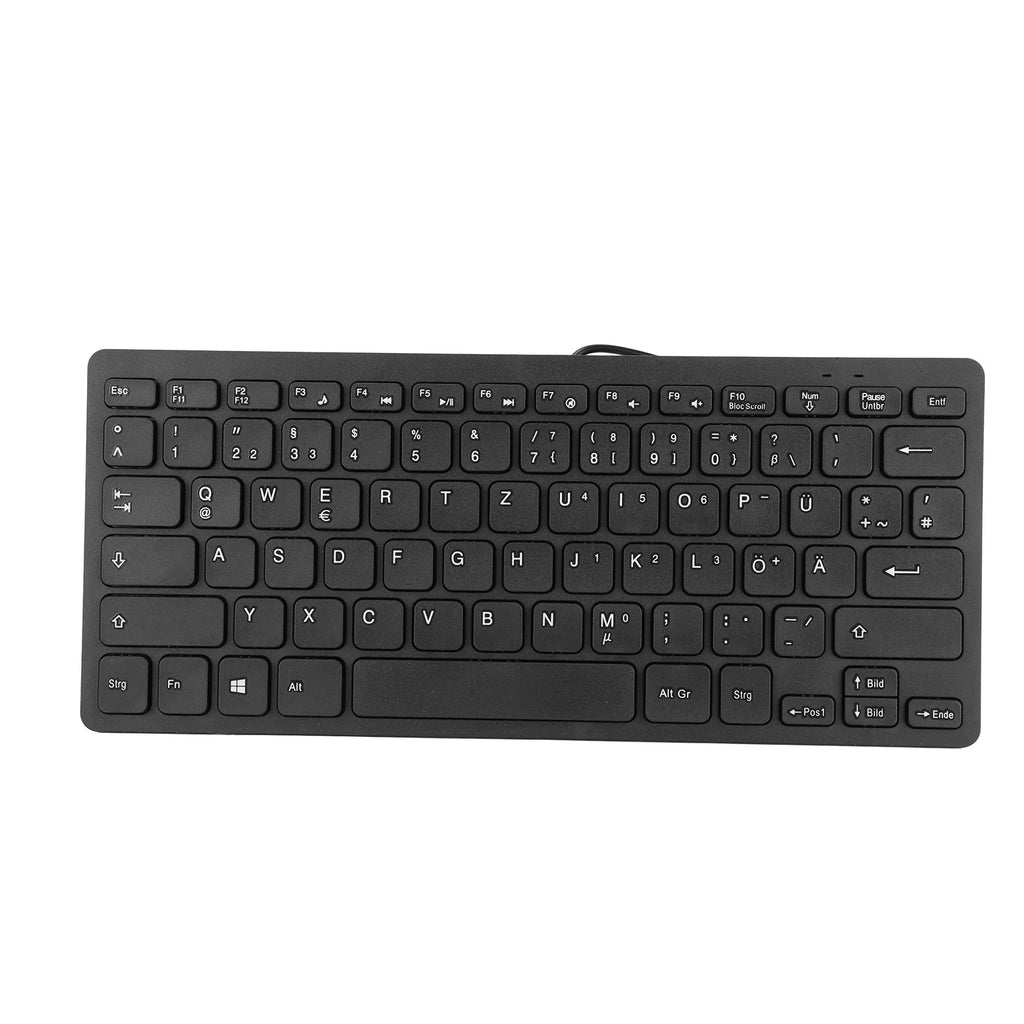 Clavier Ultra-Fin 78 Touches Pro™ — Silencieux, USB Filaire, Disposition FR/RU/DE