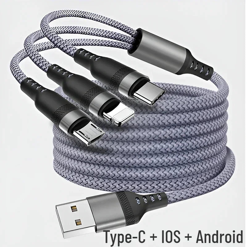 UltraCharge Pro™ - Lot de 3 Câbles USB-C | Charge Rapide 60W | Tressé