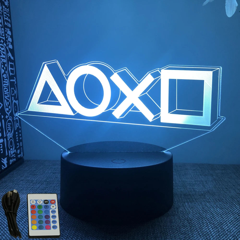 Lampe 3D LED Gaming Pro™ — Veilleuse RGB Personnalisée pour Setup Gamer
